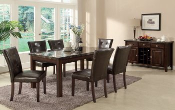 103770 Milton Dining Table by Coaster w/Marble Top & Options [CRDS-103770 Milton]