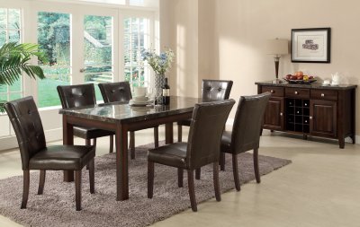 103770 Milton Dining Table by Coaster w/Marble Top & Options