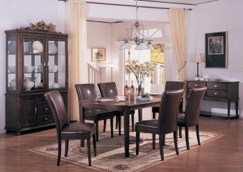 Dark Cherry Finish Elegant Dining Room Furniture [CRDS-3651 Soho]