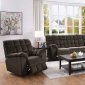 Lennox Motion Sofa 650241 Chocolate Velvet by Coaster w/Options