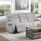 Aragon Motion Sofa & Loveseat 9519GY - Light Gray - Homelegance