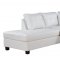 G907B Sectional Sofa w/Ottoman in White Leatherette by Glory