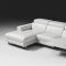 Augusto Power Motion Sectional Sofa White Leather by Whiteline