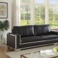 Monika Sofa CM6423BK in Black Breathable Leatherette w/Options