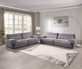 Cadenza Sofa LV03260 in Gray Corduroy Fabric by Acme w/Options [AMS-LV03260 Cadenza]