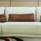 Beige Leather Upholstered Stylish Sectional Sofa