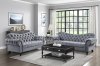 Rosalie Sofa & Loveseat 9330DG Dark Grey Velvet by Homelegance