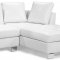 Contemporary White Bycast Leather Sectional Sofa W/Tufted Seats