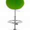 Black or Green Contemporary Barstool with Metal Base