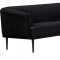 Rory Sofa 689 in Black Velvet Fabric by Meridian w/Options