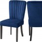 Shelby Dining Chair 725 Set of 2 Navy Velvet Fabric by Meridian