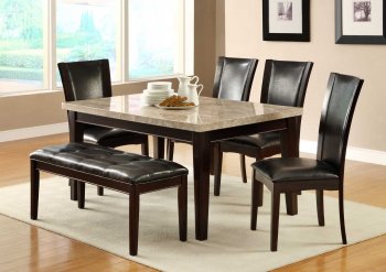 Hahn Dining Set 5Pc 2529-64 - Homelegance w/Marble Top & Options [HEDS-2529-64 Hahn]