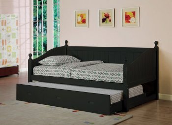 CM1929BK Roberta Daybed in Black w/Trundle [FAKB-CM1929BK Roberta]