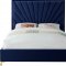 Eclipse Bed in Navy Velvet Fabric by Meridian w/Options