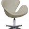 Swan Lounge Chair SW29TL in Tan Leatherette by LeisureMod