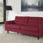 Empress Sofa in Red Fabric by Modway w/Options