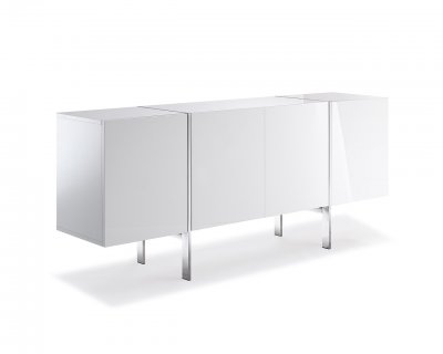 Struttura Small Buffet in High Gloss White by Whiteline Imports