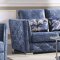 Emilia Sofa 56025 in Blue Fabric by Acme w/Options