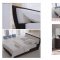 Contemporary Queen Size Bed in Dark Brown Genuine Leather