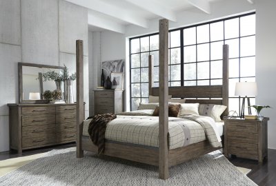 Sonoma Road Bedroom 473-BR-QPS 5Pc Weather Beaten Bark Liberty