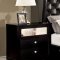 Monroe CM7016BK Leatherette Bedroom in Black w/Options