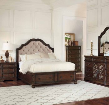 Ilana Bedroom 205280 in Antique Java by Coaster w/Storage Bed [CRBS-205280 Ilana]