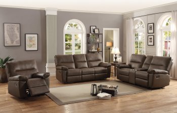 Nell Motion Sofa 8330 in Brown by Homelegance w/Options [HES-8330 Nell]