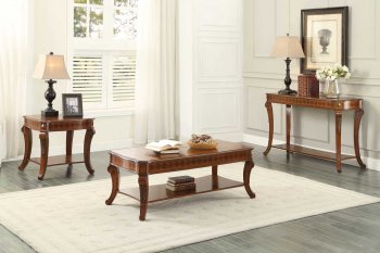 Rutherford 3562 Coffee Table 3Pc Set in Cherry by Homelegance [HECT-3562 Rutherford]