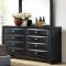 B280UPH Bedroom Set in Black w/Uphostered Bed & Optionas