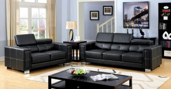 Garret Sofa CM6310 in Black Bonded Leather Match w/Options [FAS-CM6310-Garret]