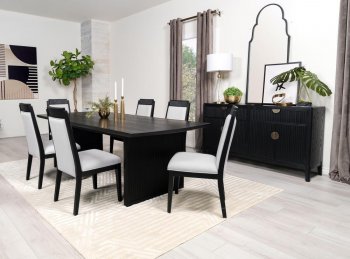 Brookmead Dining Table 108231 in Black by Coaster w/Options [CRDS-108231 Brookmead]