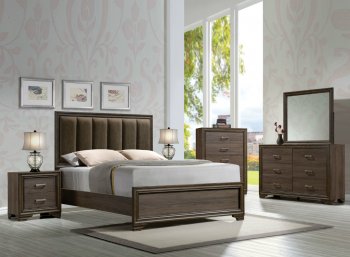 Cyrille Bedroom Set 5Pc 25850 in Walnut by Acme w/Options [AMBS-25850 Cyrille]