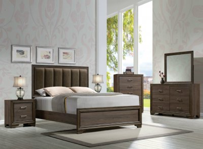 Cyrille Bedroom Set 5Pc 25850 in Walnut by Acme w/Options