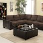 Lavena Sectional Sofa CM6453DK in Microfiber & Leatherette