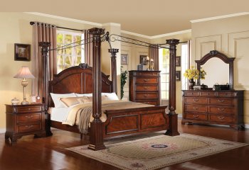 23340 Roman Empire III Bedroom in Dark Cherry by Acme w/Options [AMBS-23340 Roman Empire III]