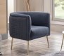 Cloak Accent Arm Chair in Navy Fabric by Bellona