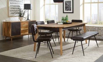 Partridge Dining Table 110571 in Natural by Coaster w/Options [CRDS-110571-110652 Partridge]