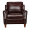 Austin Sofa & Loveseat Set Dark Sienna Full Italian Leather