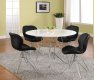 White Top & Chrome Base Modern Dining Table w/Optional Chairs