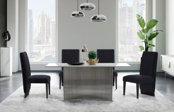 D7070DT Dining Table by Global w/Optional D12DC-BLK Chairs [GFDS-D7070DT-D12DC]