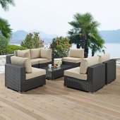 Sojourn Outdoor Patio 7Pc Sectional Set EEI-1883 by Modway