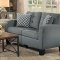 Sinclair Sofa & Loveseat Set 8202GRY-3 in Gray by Homelegance