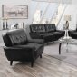 Leskow Sofa in Black Bonded Leather 505211 by Coaster w/Options