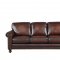 Hampton Sofa & Loveseat Set Leather Italia in Brown w/Options