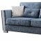 Kingston Sofa & Loveseat Set in Blue Velvet w/Options