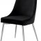 Karina Dining Chair 784 Set of 2 Black Velvet Fabric by Meridian