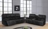 U8078 Power Reclining Sofa in Black by Global w/Options