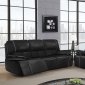 U8078 Power Reclining Sofa in Black by Global w/Options