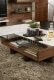 Two-Tone Finish Modern Coffee Table w/Glass Insert