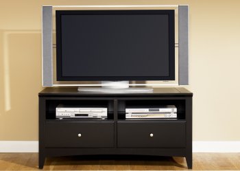 Rubbed Black Finish Modern TV Stand for 50" or 60" TV [LFTV-825-ENT]